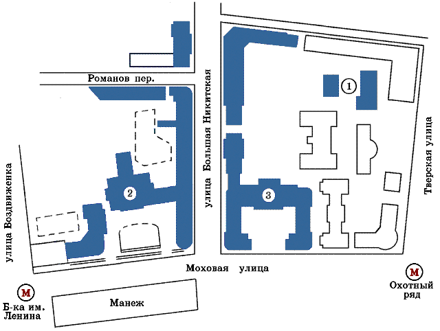 Схема Расположения Зданий МГУ На Моховой
