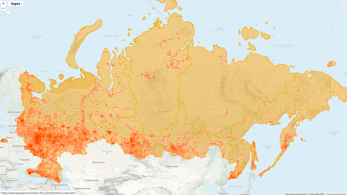 Термическая карта россии